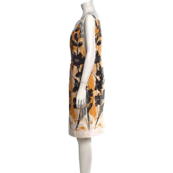 ✨LAFAYETTE 148 NEW YORK 'FAITH' PRINT SLEEVELESS SHEATH SZ 4 DRESS✨ - Picture 4 of 9